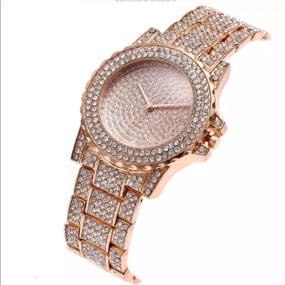 Rose Gold Crystal Watch - Picture 4 of 8